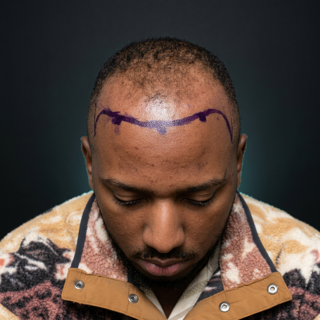 Hairline Restoration before treatment