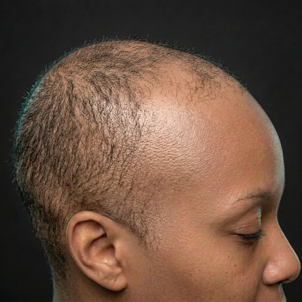 Temple and Hairline Restoration before treatment