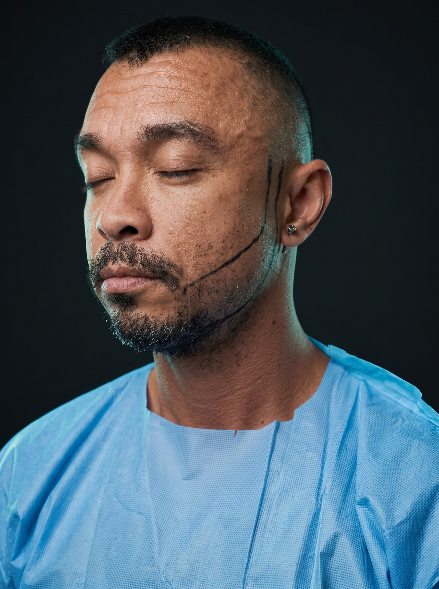 Beard Restoration before treatment